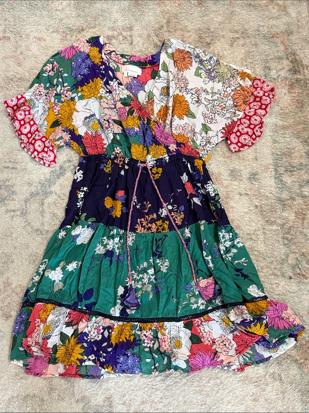 By Anthropologie mix print dress
